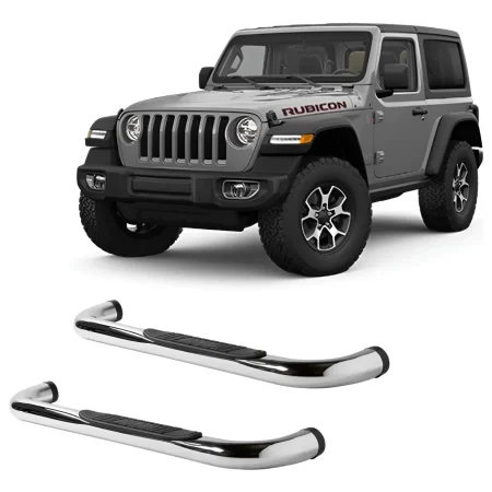 Estribos Redondos Jeep Jl 2 Puertas 2019 - 2023 Inoxidable