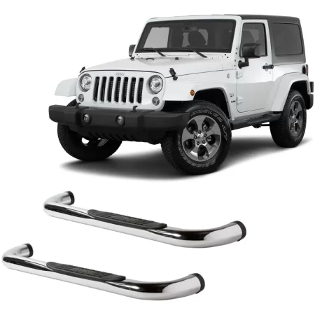 Estribos Redondos Jeep Jk 2 Puertas 2007 - 2018 Inoxidable