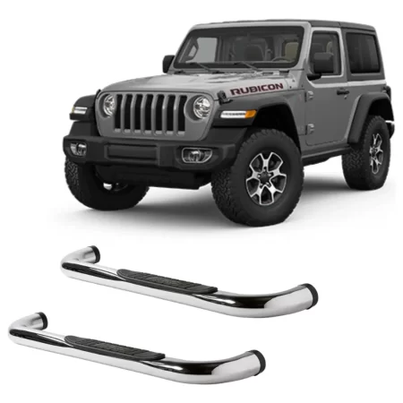Estribos Redondos Jeep Jl 2 Puertas 2019 - 2023 Inoxidable