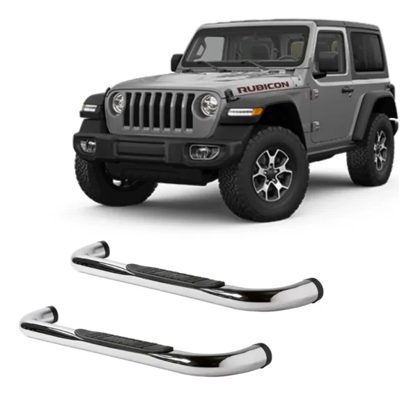 Estribos Redondos Jeep Jl 2 Puertas 2019 - 2023 Inoxidable