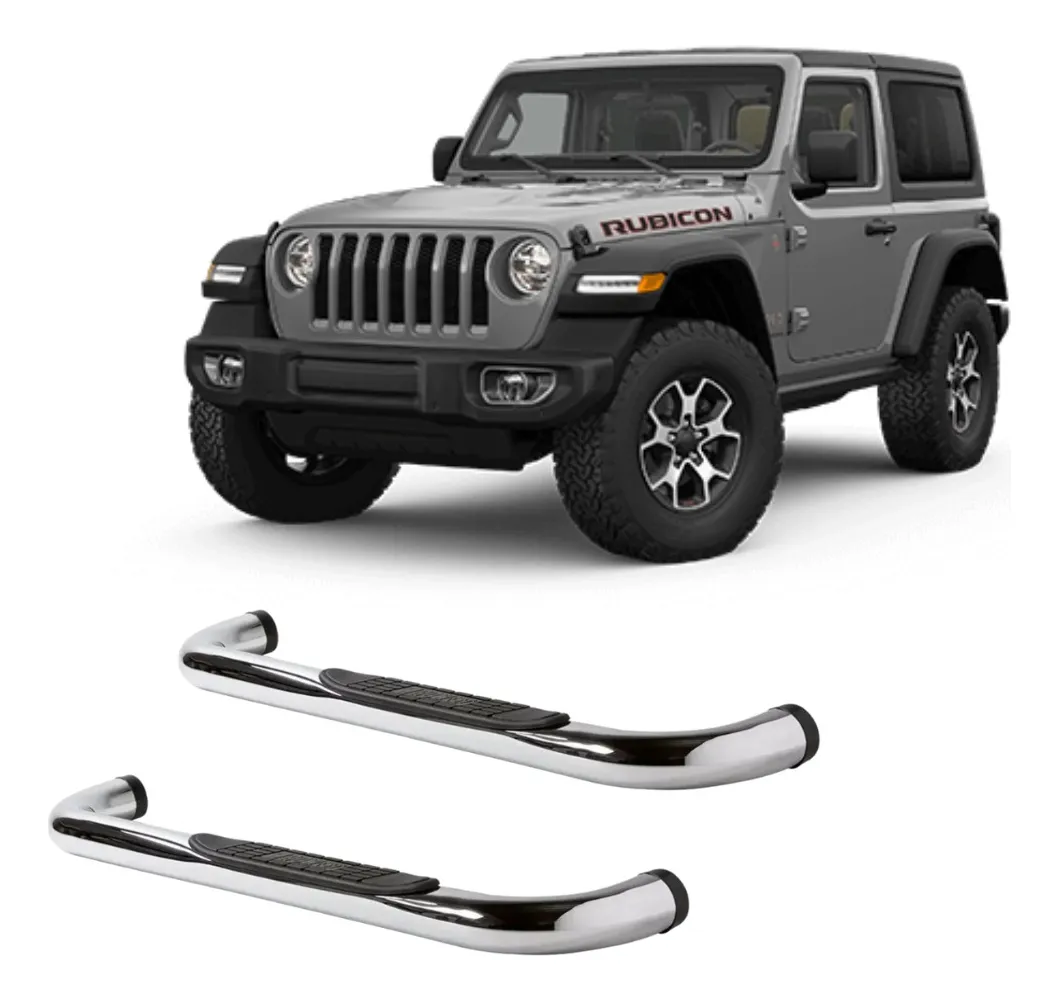 Estribos Redondos Jeep Jl 2 Puertas 2019 - 2023 Inoxidable - Image 1