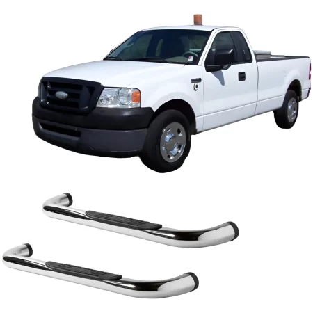Estribos Redondos Ford F150 2009 - 2014 Cab Sencilla Inox