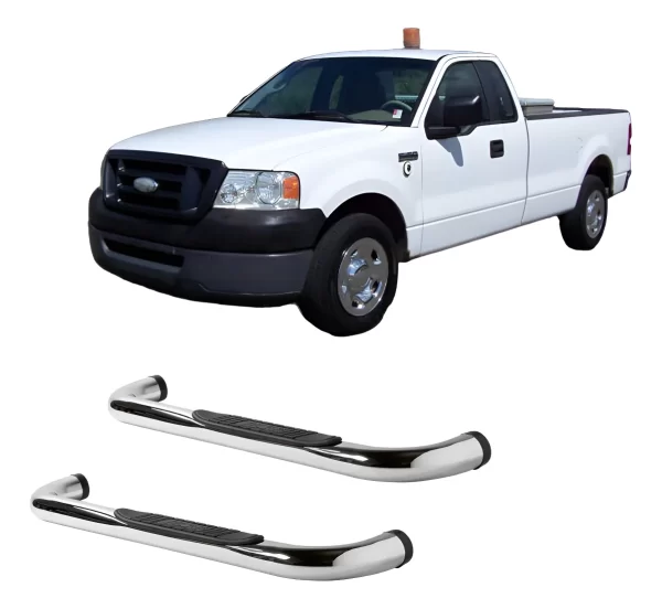 Estribos Redondos Ford F150 2009 - 2014 Cab Sencilla Inox