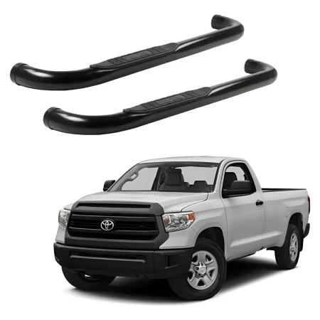 Estribos Redondos Toyota Tundra 2007 - 2022 Cab Sen Negros
