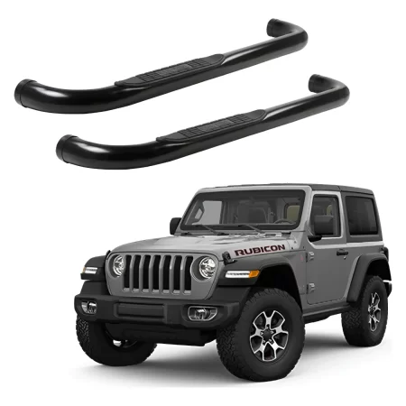 Estribos Redondos Jeep Jl 2 Puertas 2019 - 2023 Negros