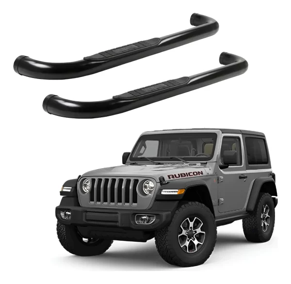 Estribos Redondos Jeep Jl 2 Puertas 2019 - 2023 Negros