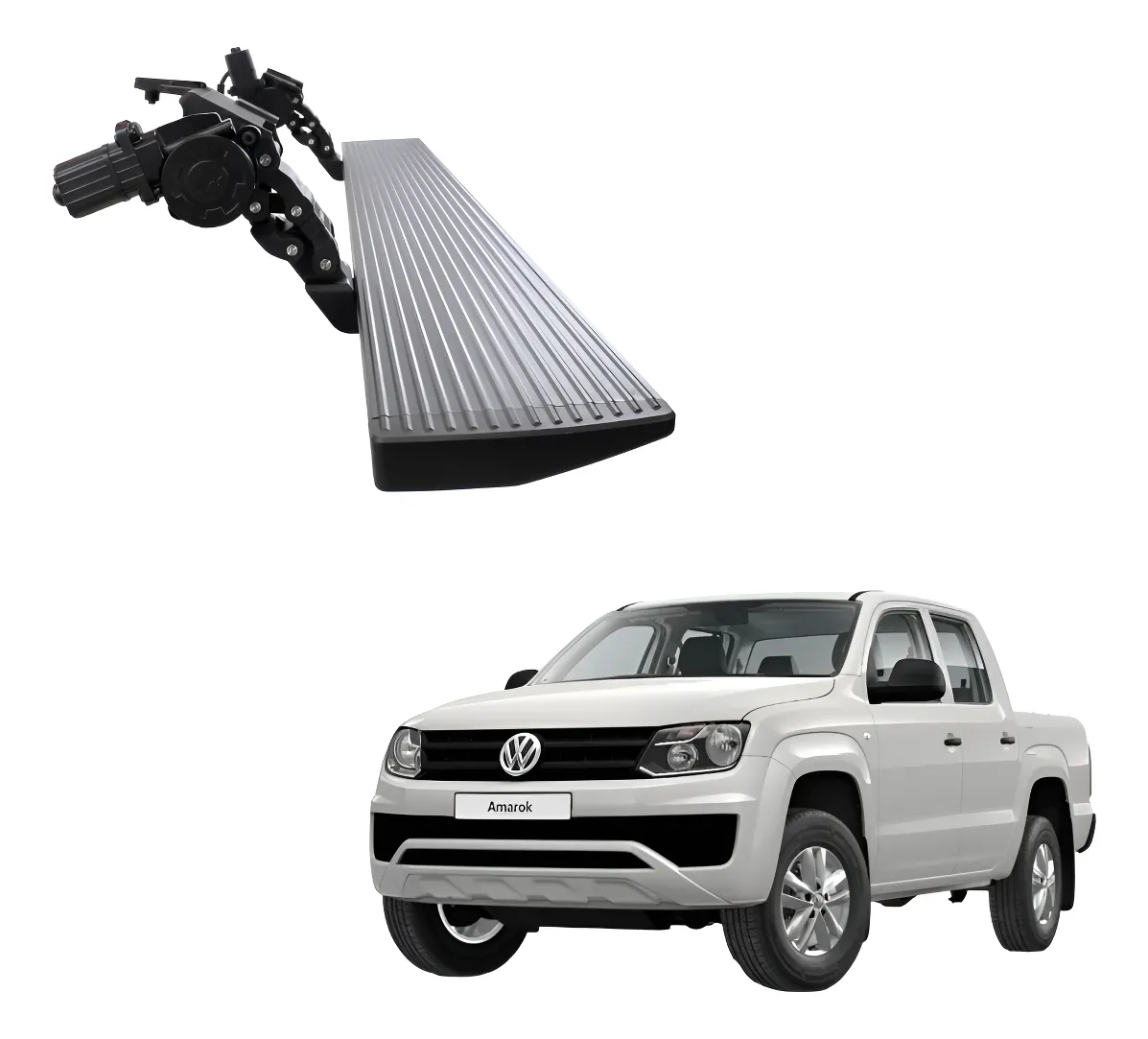 Estribos Electricos  Volkswagen Amarok 2011 - 2023 Dob Cab - Image 1
