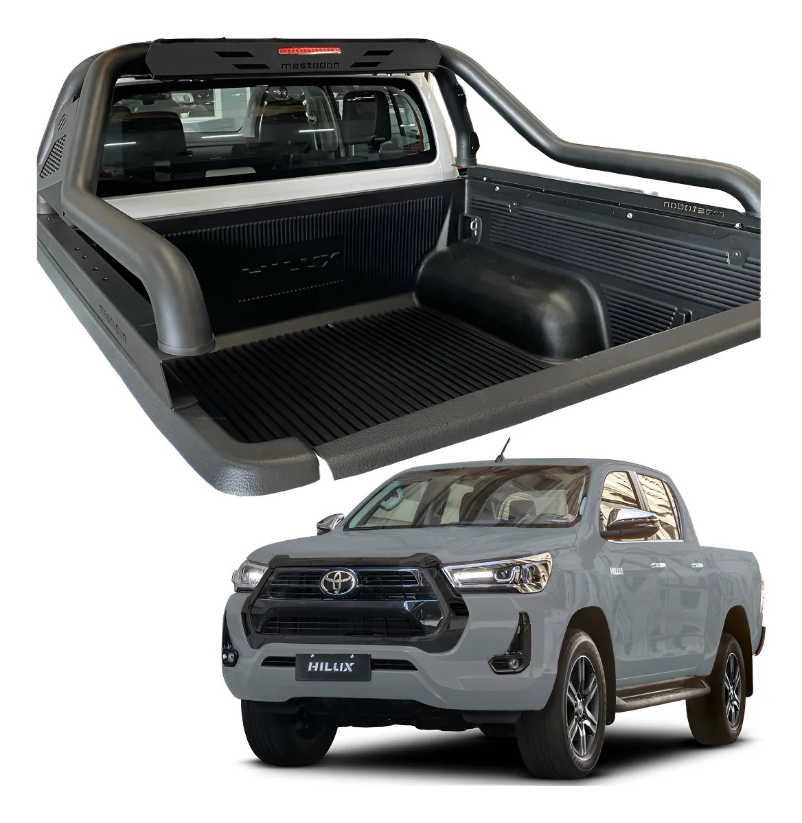 Roll Bar Rage Pasamanos Negro Toyota Hilux 2005 - 2022 - Image 1