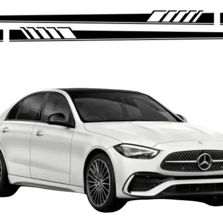 Sticker Bl Rotulo Negro Mate Compatible Con Mercedes Benz