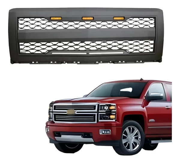 Parrilla Chevrolet Silverado 1500 Para 2014-2015 C/ Led