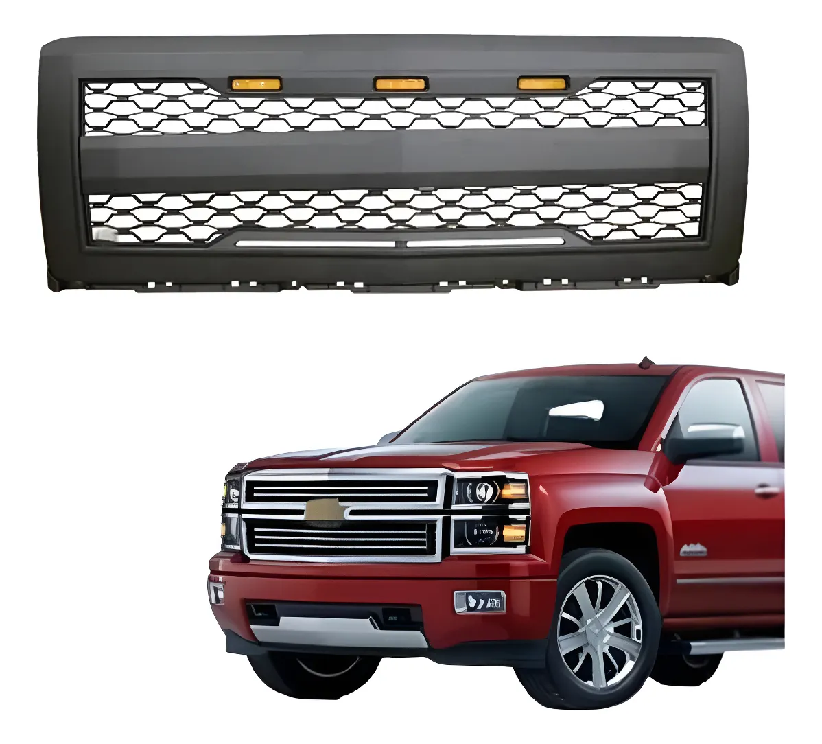 Parrilla Chevrolet Silverado 1500 Para 2014-2015 C/ Led - Image 1