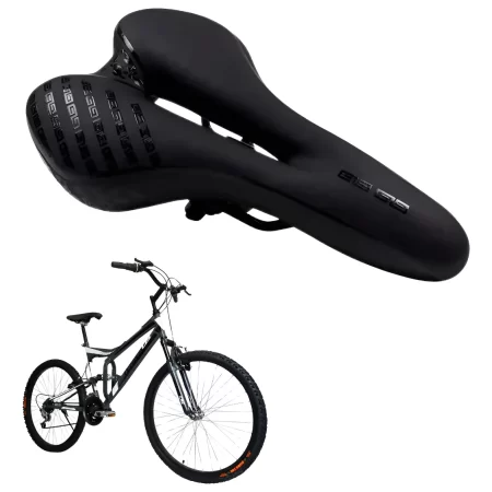 Asiento De Gel Color Negro Antiprostatico Para Bicicletas