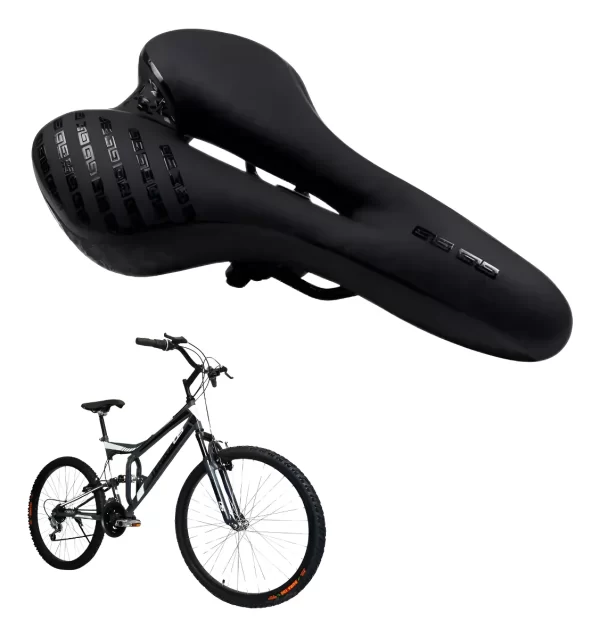 Asiento De Gel Color Negro Antiprostatico Para Bicicletas