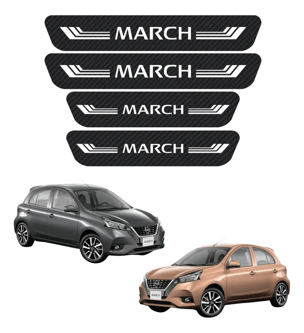 Sticker Protección De Estribos Puertas Nissan March - Image 1