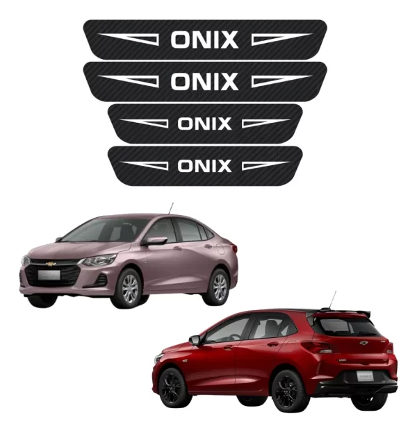 Sticker Protección De Estribos 4 Puertas Chevrolet Onix