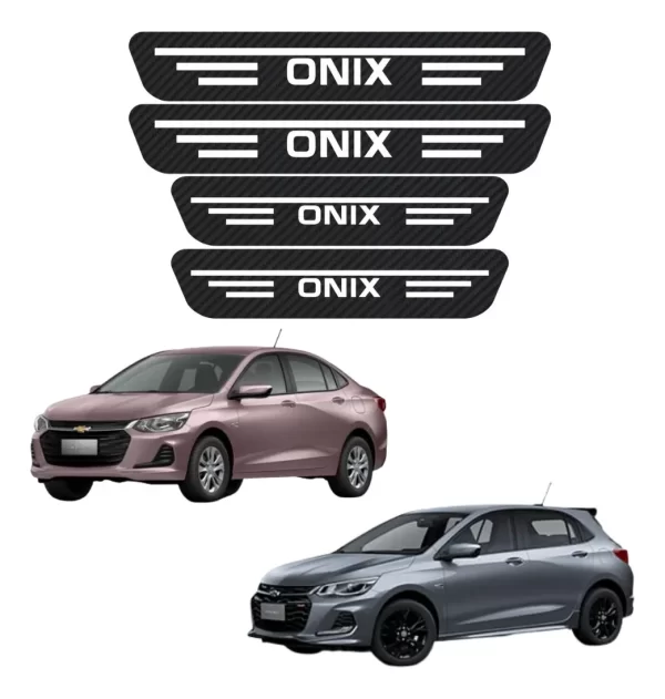 Sticker Protección De Estribos 4 Puertas Chevrolet Onix