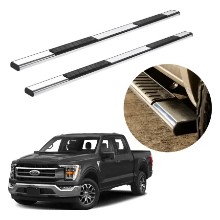 Estribos Serie 100 Cromados Para Ford F150 Lobo 2015 - 2024