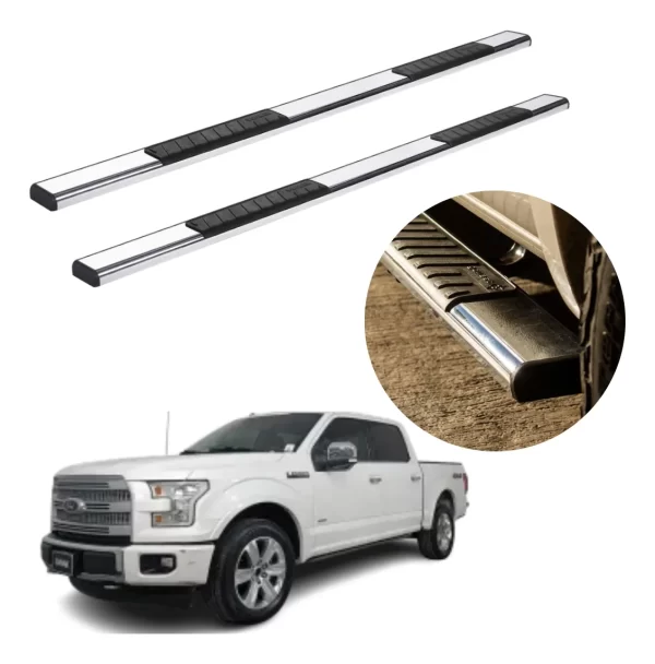 Estribos Platinum 100 Ford F150 Lobo 2004 - 2014 Doble Cab