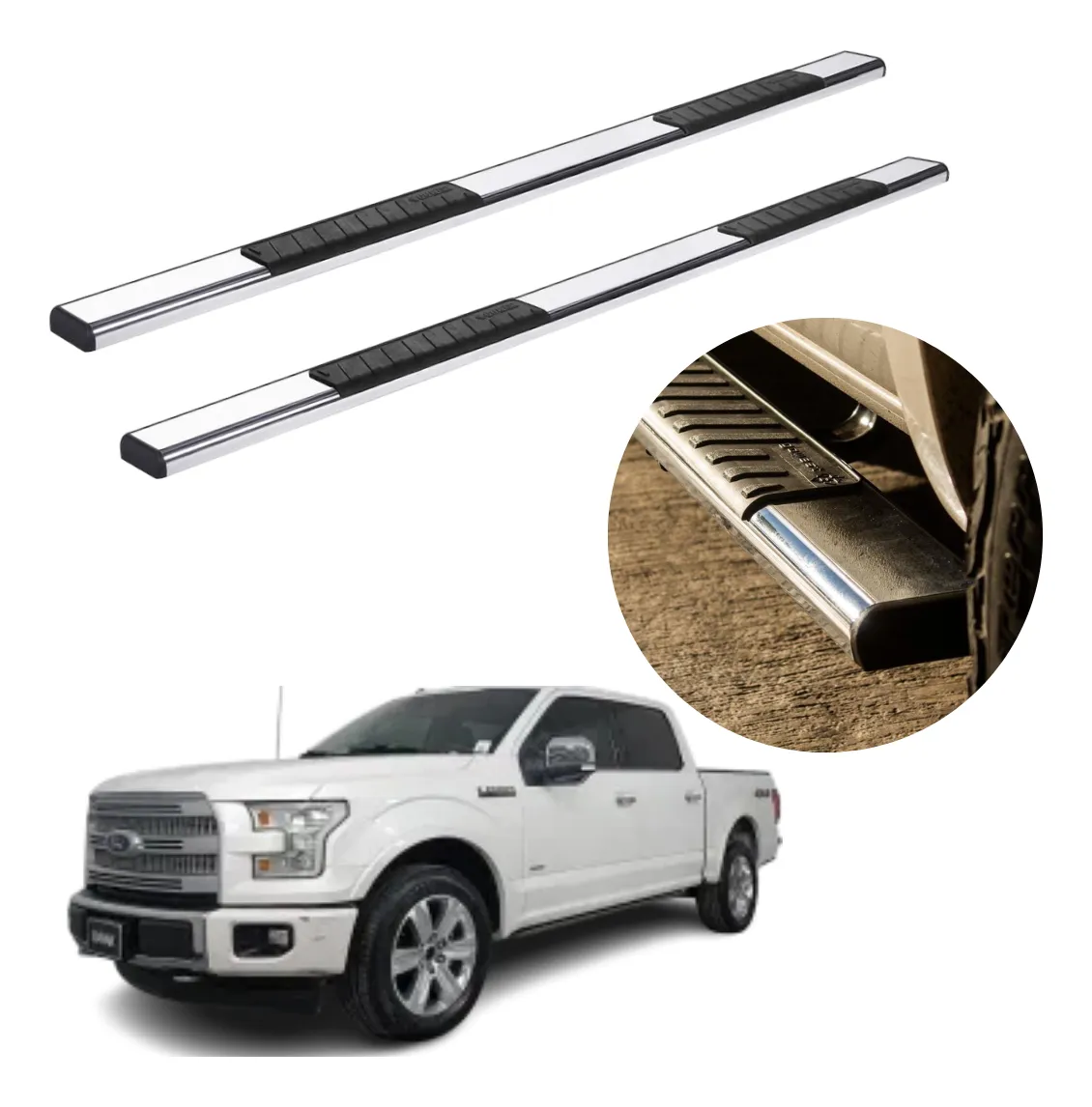 Estribos Platinum 100 Ford F150 Lobo 2004 - 2014 Doble Cab - Image 1