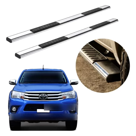 Estribos Serie 100 Cromados Para Toyota Hilux 2005 - 2015