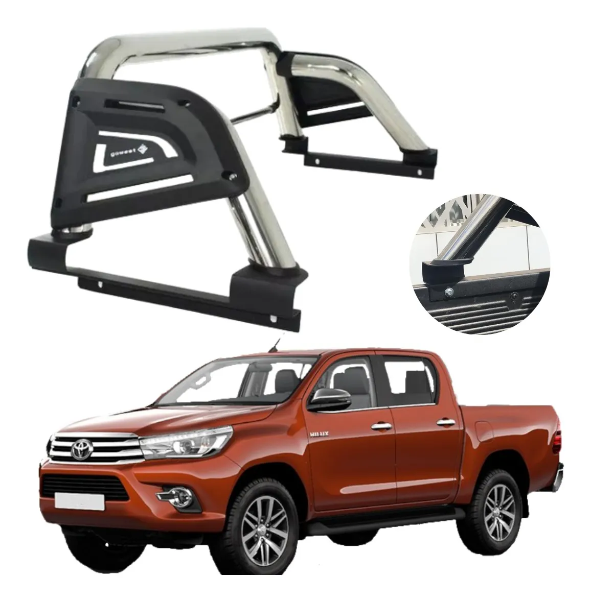 Roll Bar Infinite Inoxidable Para Toyota Hilux 2005 -2015 - Image 1