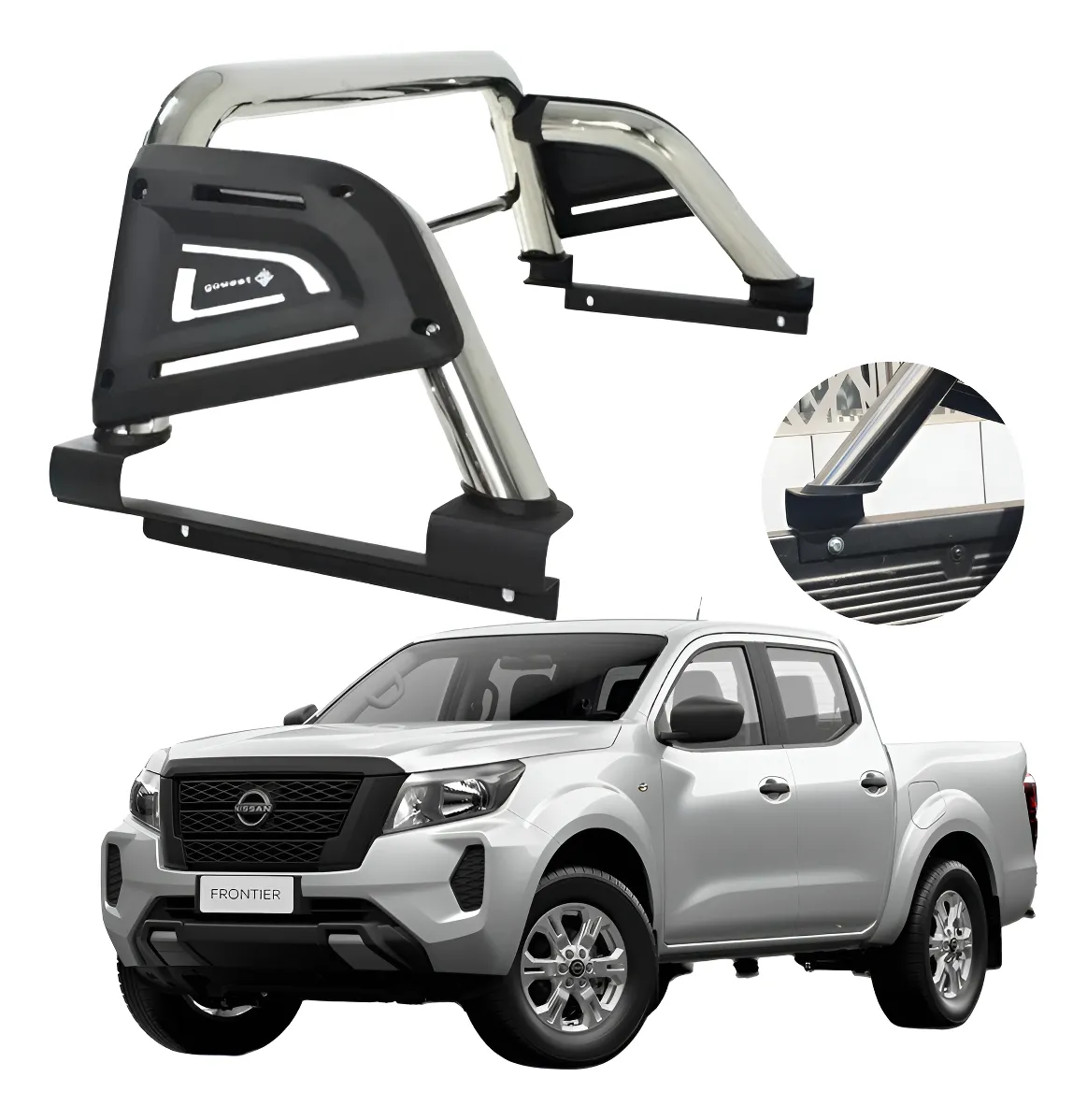 Roll Bar Infinite Np300 Frontier 2016-2023 Acero Inoxidable - Image 1