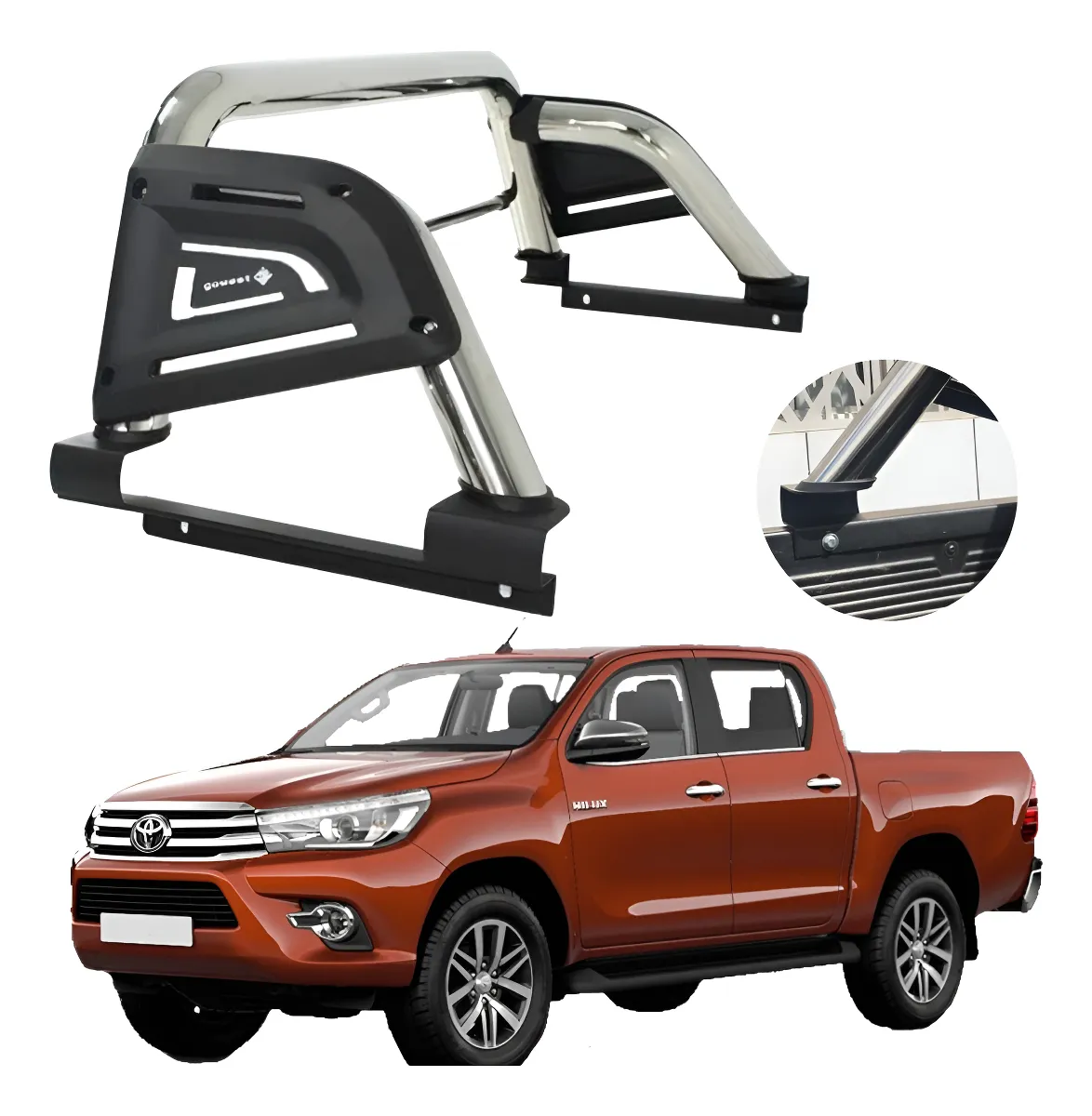 Roll Bar Infinite Inoxidable Para Toyota Hilux 2005 -2015 - Image 1