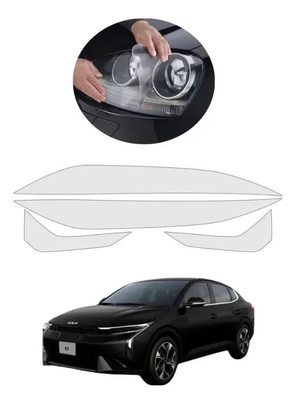 Sticker Protección Ppf Faros Kia K3 2024 Sedan