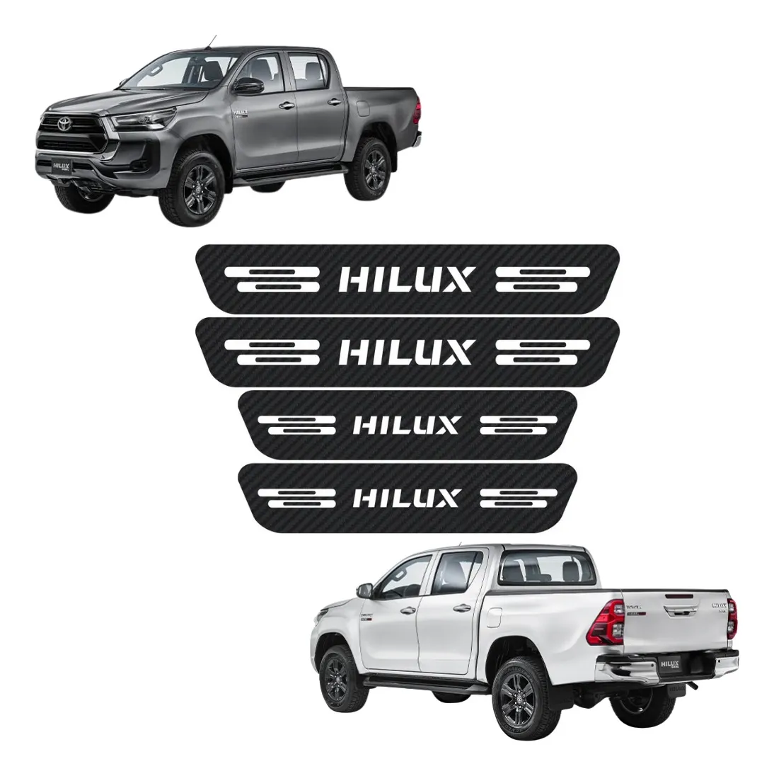 Cinta Embellecedora Bl De Estribos Puertas Para Hilux. - Image 1