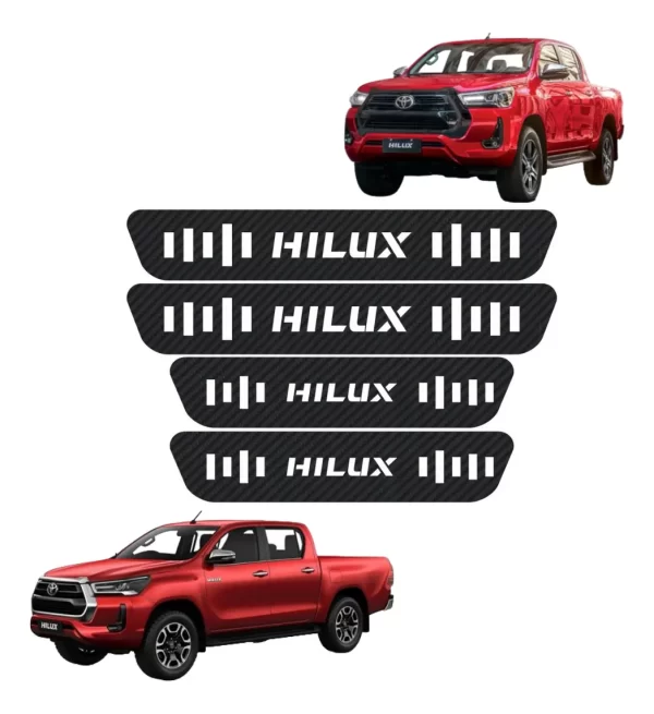 Protección De Estribos Fibra De Carbono  Para Hilux