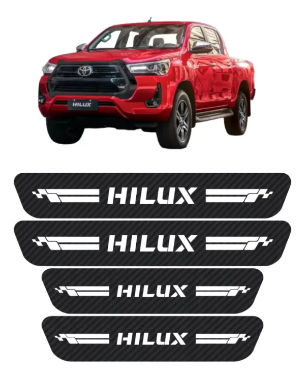 Protección De Estribos Fibra De Carbono  Para Hilux