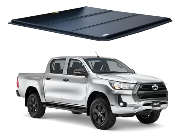 Tapa Cubre Batea Tri-fold Para Hilux 2015-2023 Doble Cabina