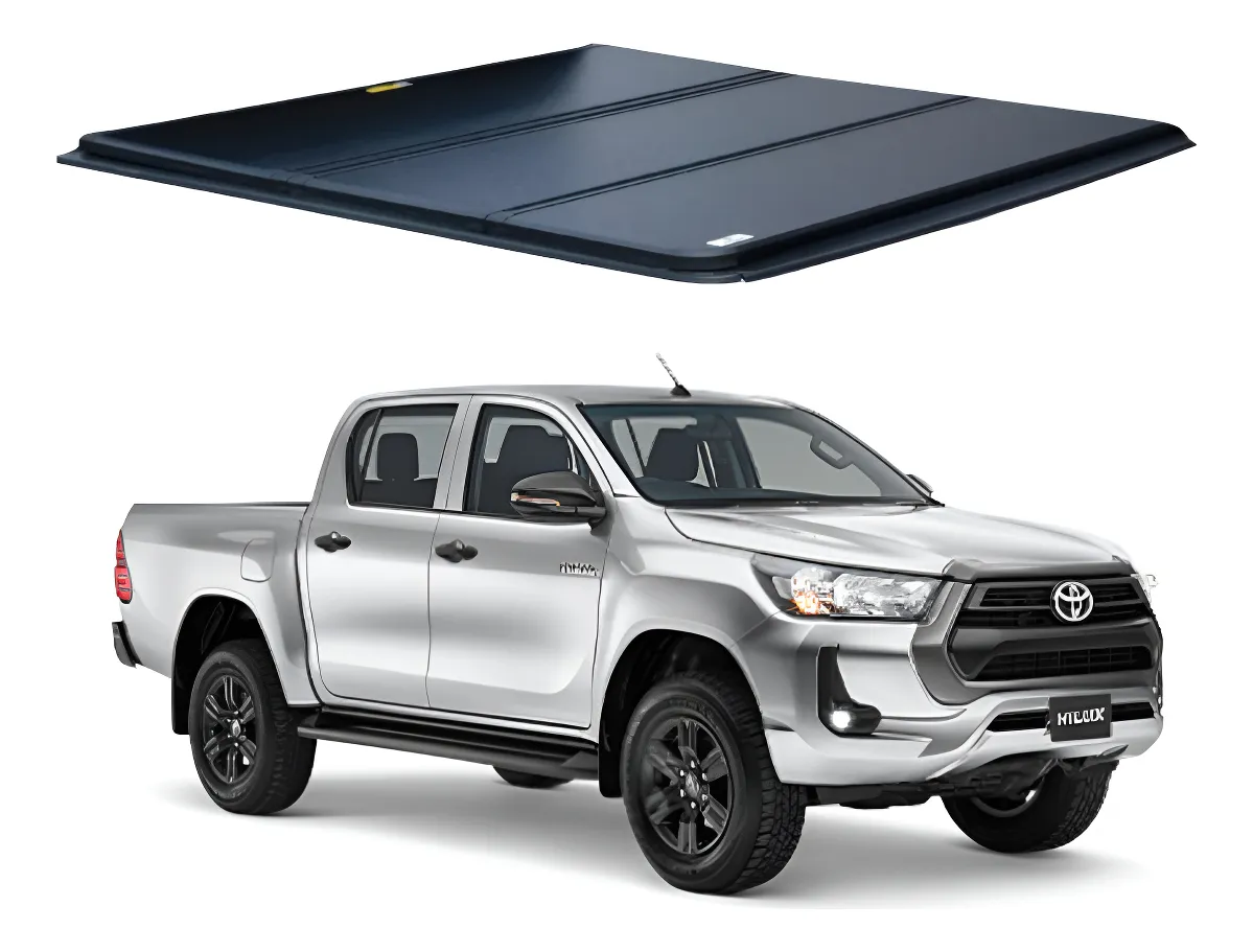 Tapa Cubre Batea Tri-fold Para Hilux 2015-2023 Doble Cabina - Image 1