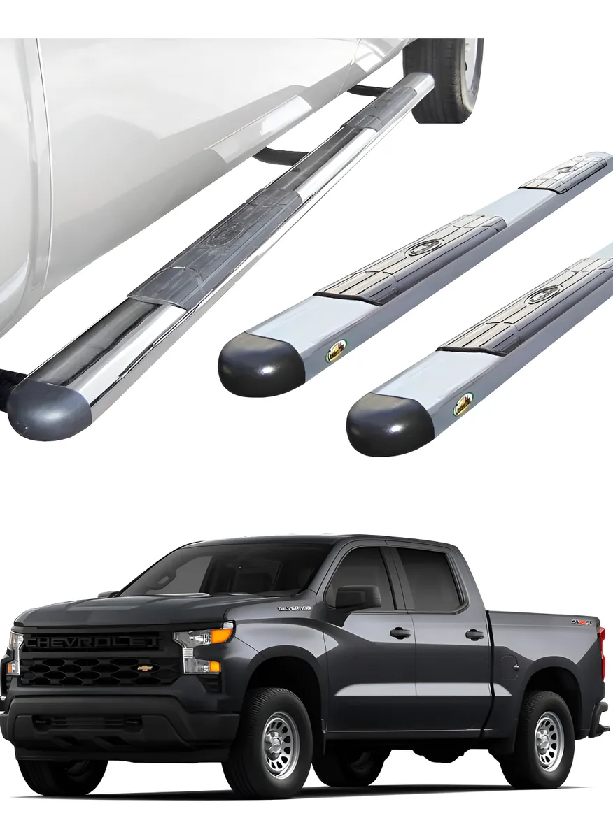 Estribos Gh Para Chevrolet Silverado Dob/ Cabina 2019 - 2025 - Image 1