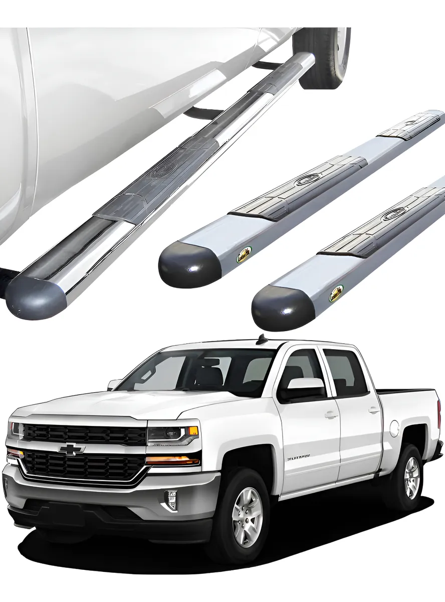 Estribos Gh P/ Chevrolet Silverado Doble Cabina 2014 - 2018 - Image 1