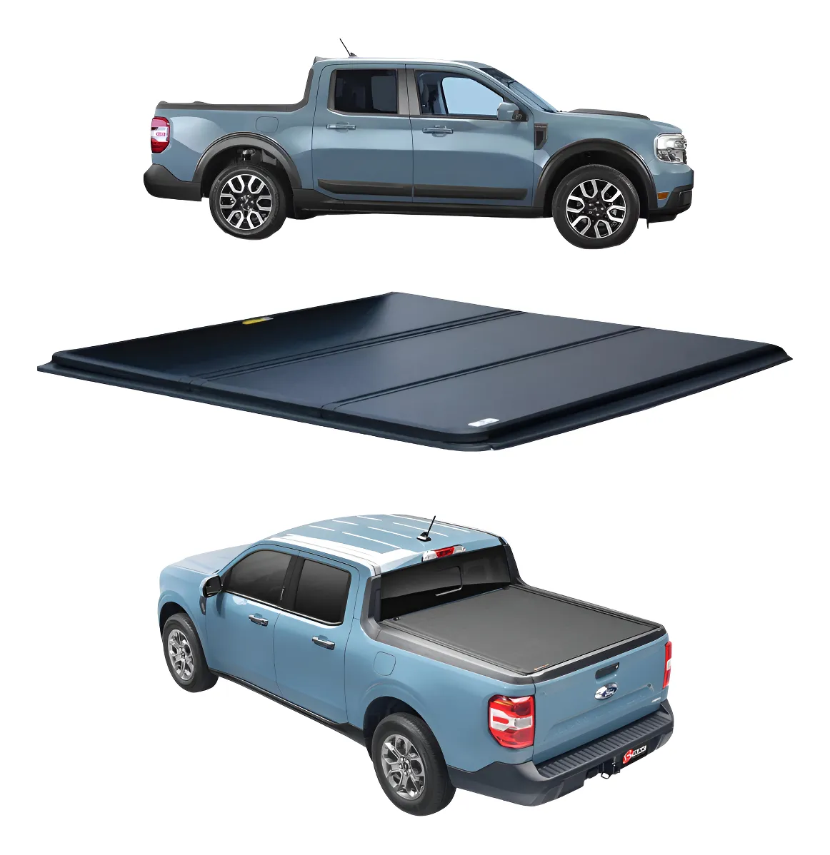 Tapa Cubre Batea Tri-fold Para Maverick 2022-2024 Doble Ca - Image 1