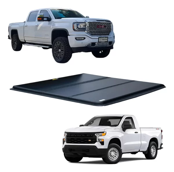 Tapa Cubre Batea Tri-fold Para Silverado,sierra 2009-2023 Dc