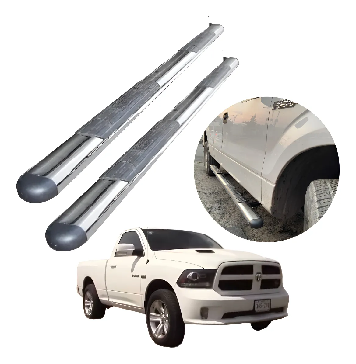 Estribos Gh Para Dodge Ram Cabina Corta 2009 Al 2018 - Image 1
