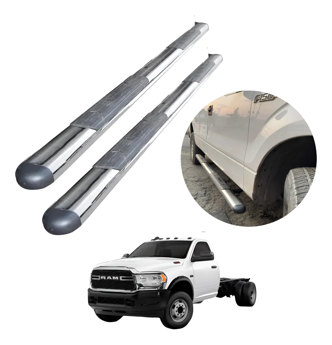 Estribos Gh Dodge Ram 4000 Cabina Corta 2010 Al 2021 - Image 1