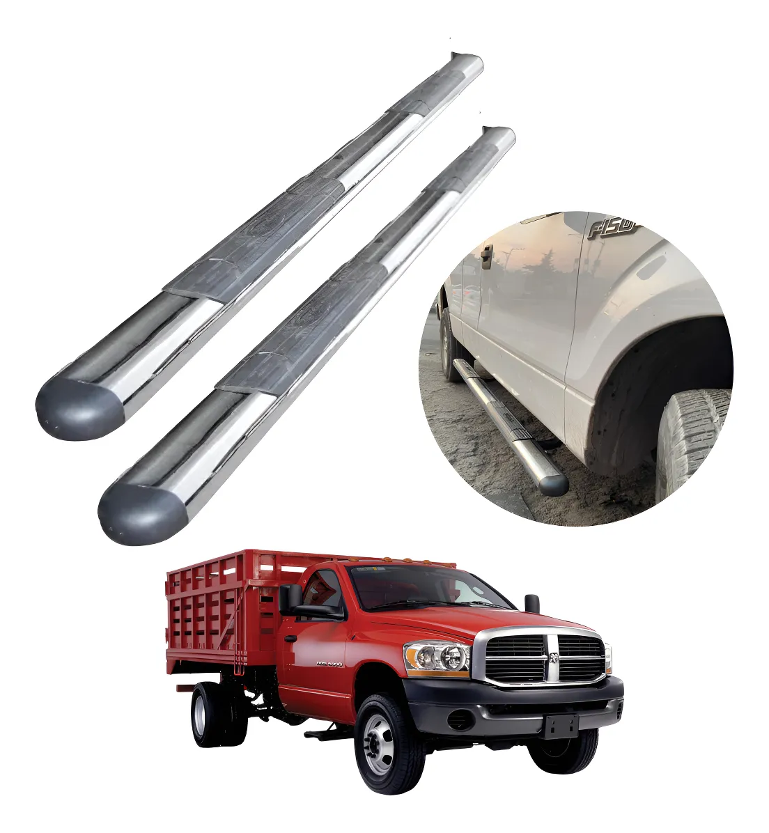 Estribos Gh Dodge Ram 4000 Cabina Corta 2005 Al 2009 - Image 1