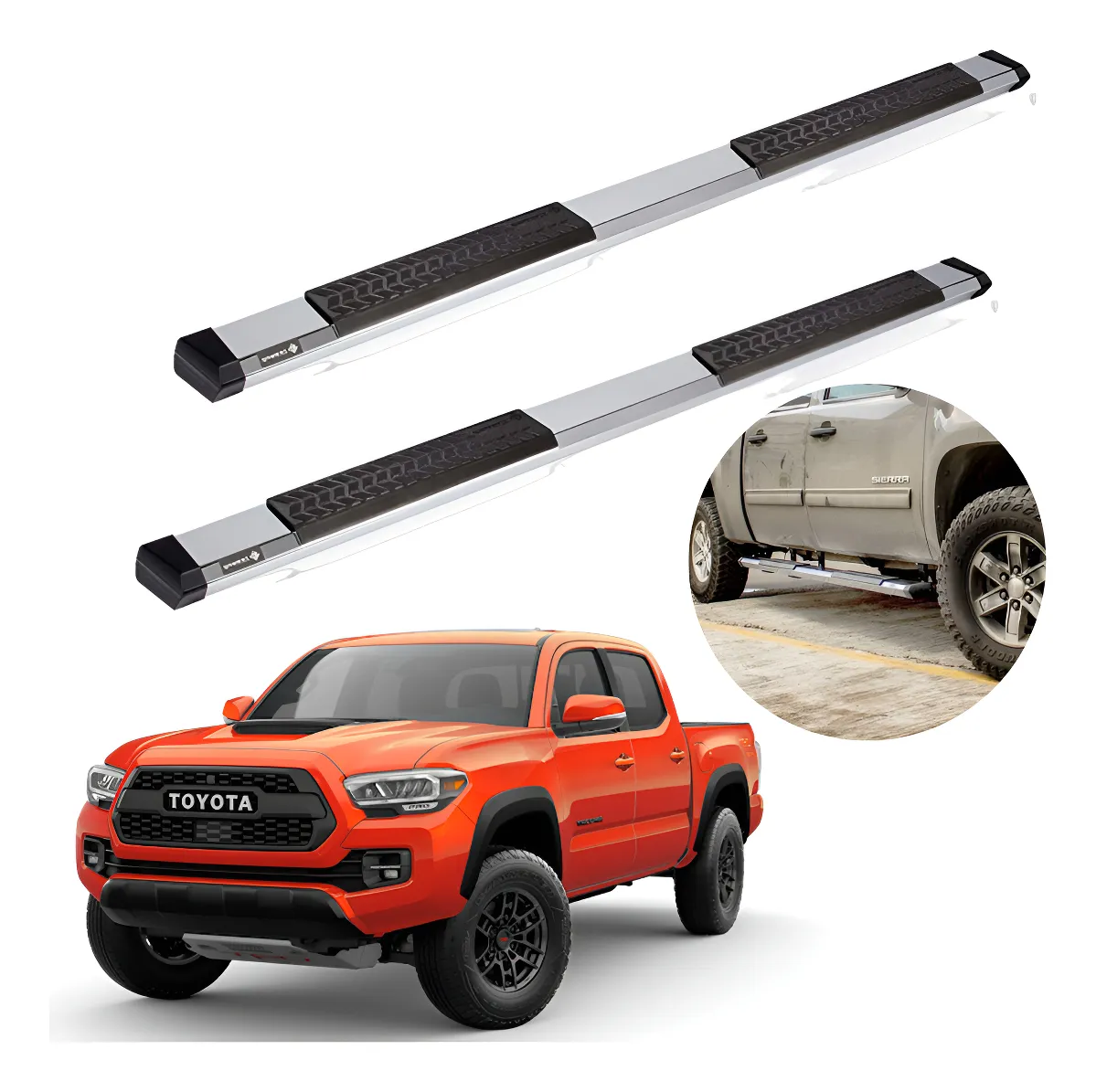 Estribos Serie 500 Toyota Tacoma Doble Cabina 2005 - 2023 - Image 1