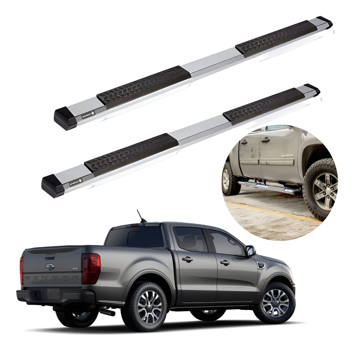 Estribos Serie 500 Compatibles Con Ford Ranger 2013 - 2022 - Image 1