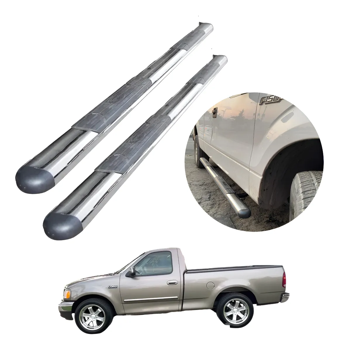 Estribos Gh Para Ford Lobo Cabina Sencilla 1998 - 2003 - Image 1