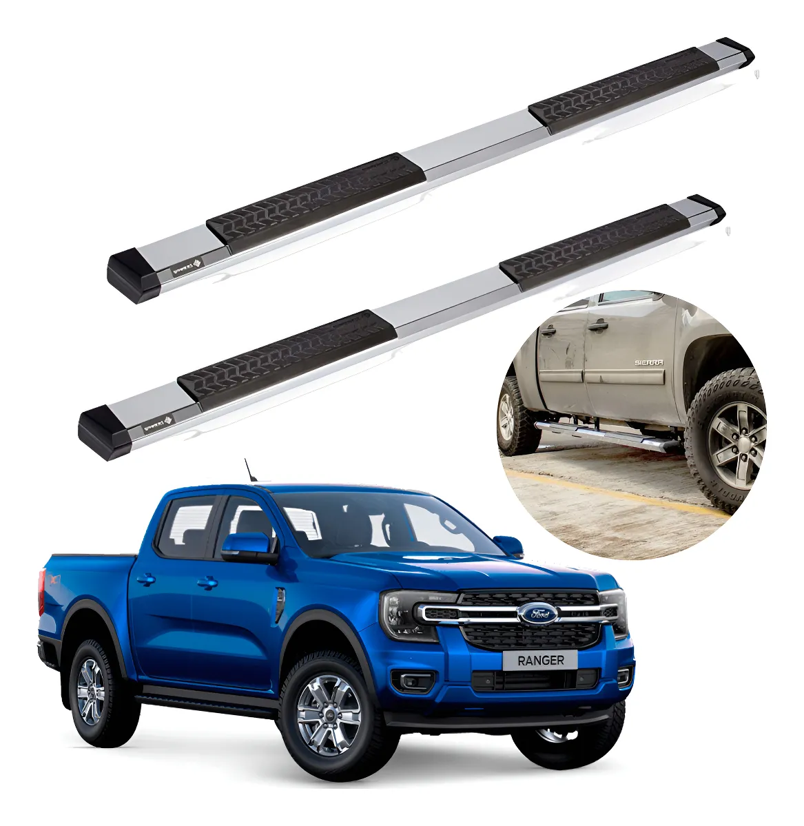 Estribos Serie 500 Compatibles Con Ford Ranger 2023 - 2024 - Image 1