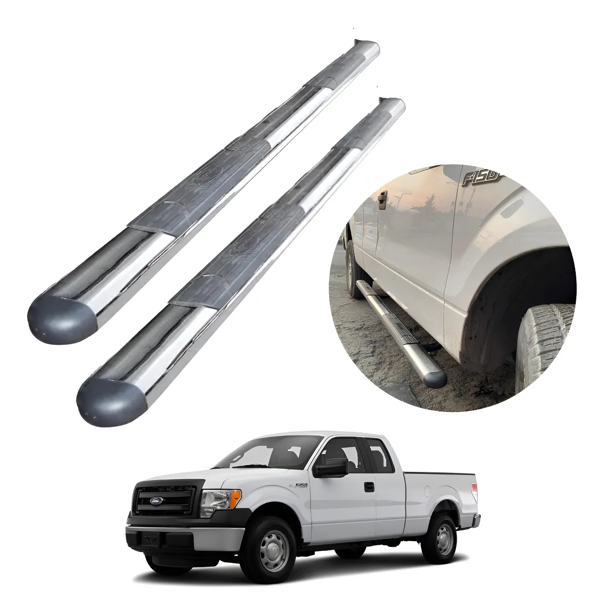 Estribos Gh Para Ford Lobo Cabina Y Media 2004 - 2014 - Image 1