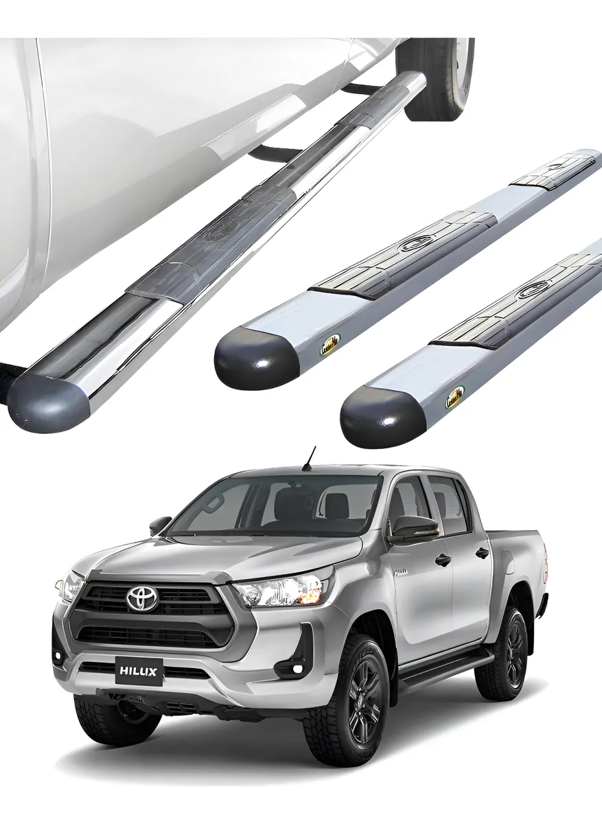 Estribos Gh Cromados Para Toyota Hilux 2016 - 2025 Doble Cab - Image 1