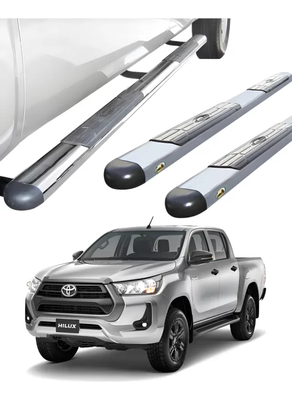 Estribos Gh Cromados Para Toyota Hilux 2016 - 2025 Dob Cab