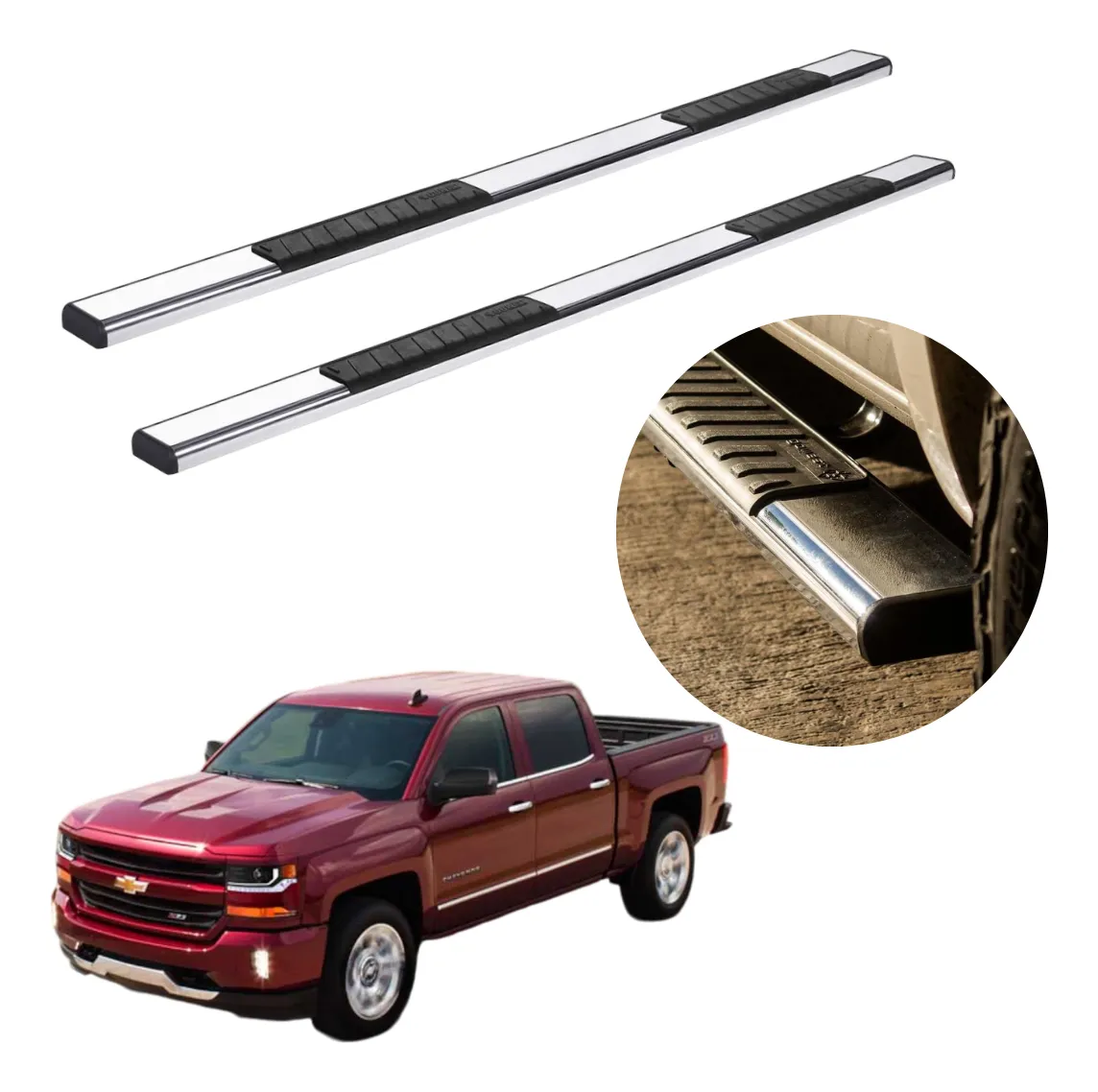 Estribos Serie 100 Para Chevrolet Cheyenne 2014 - 2018 - Image 1