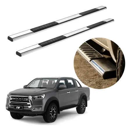 Estribos Serie 100 Cromados Para Jac Frison T8 2020 - 2024