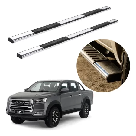 Estribos Serie 100 Cromados Para Jac Frison T8 2020 - 2024